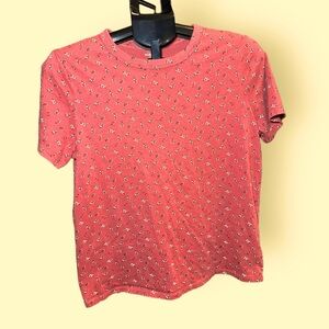 Old Navy wear everywhere tee shirt women’s small floral pink printed cotton